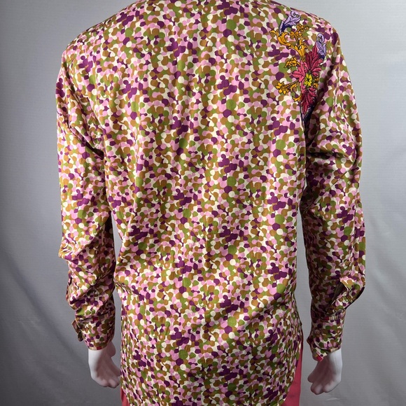 Robert Graham M Pink and Green Patterned Shirt - Picture 3 of 6